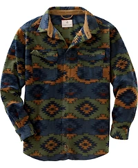 Legendary Whitetails Men's Heavyweight Navigator Fleece Long Sleeve Button Up Shirt