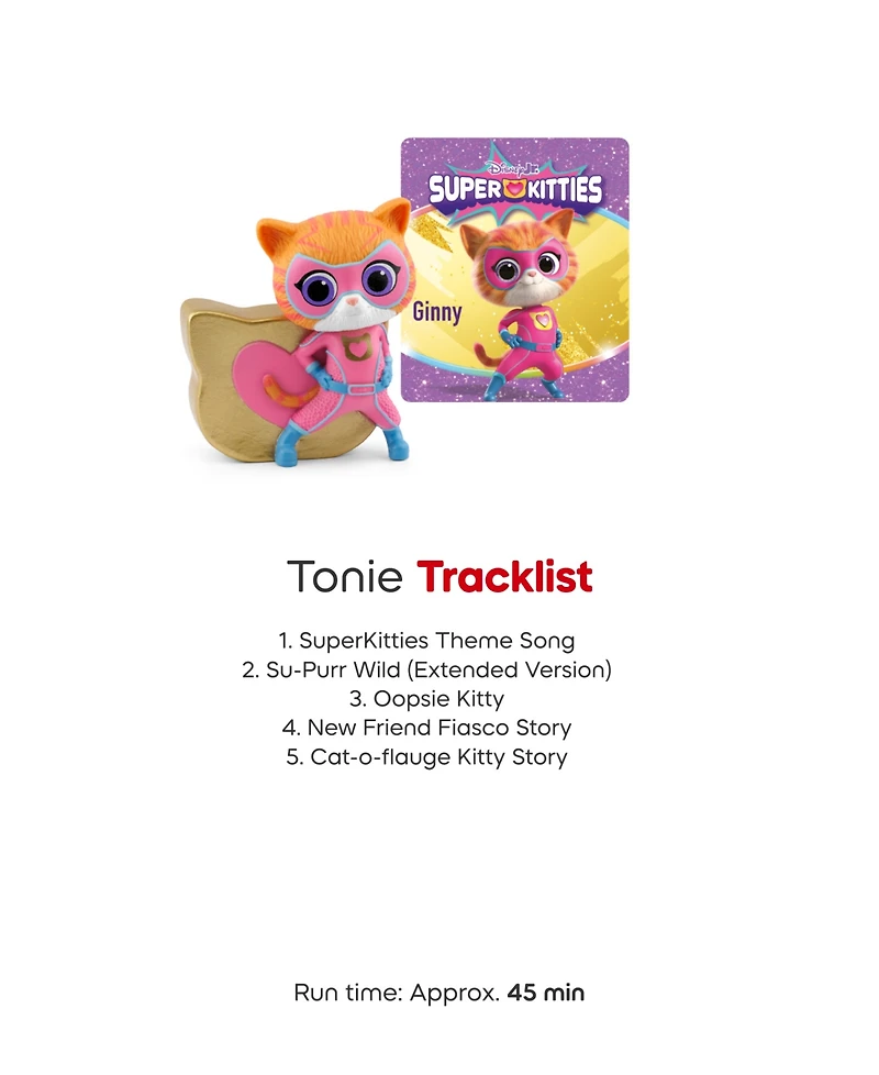 Tonies Disney SuperKitties Ginny Friendship & Teamwork Figurine, Ages 3+