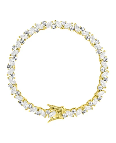 Macy's 14k Gold-Plated Slim Crystal Tennis Bracelet