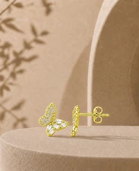 Macy's 14k Gold-Plated Shape Butterfly Earrings