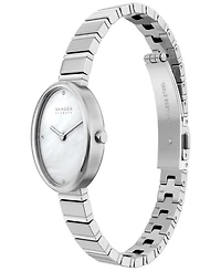 Skagen Women's Anita Oval Quartz Two-Hand Silver Stainless Steel Watch 20mm