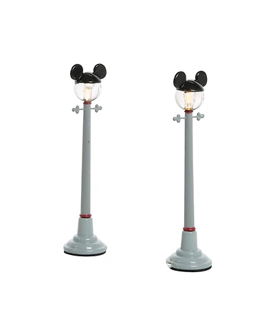 Department 56 Mickey Street Light Set, 2 Piece