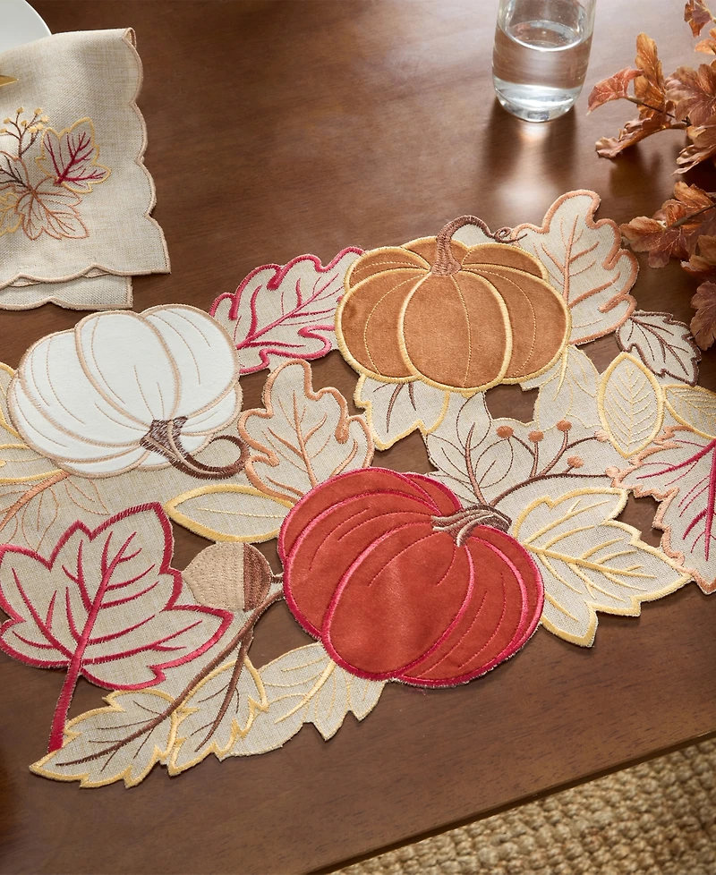 Elrene Pumpkin Picking Rectangular Placemat, 13" x 19"