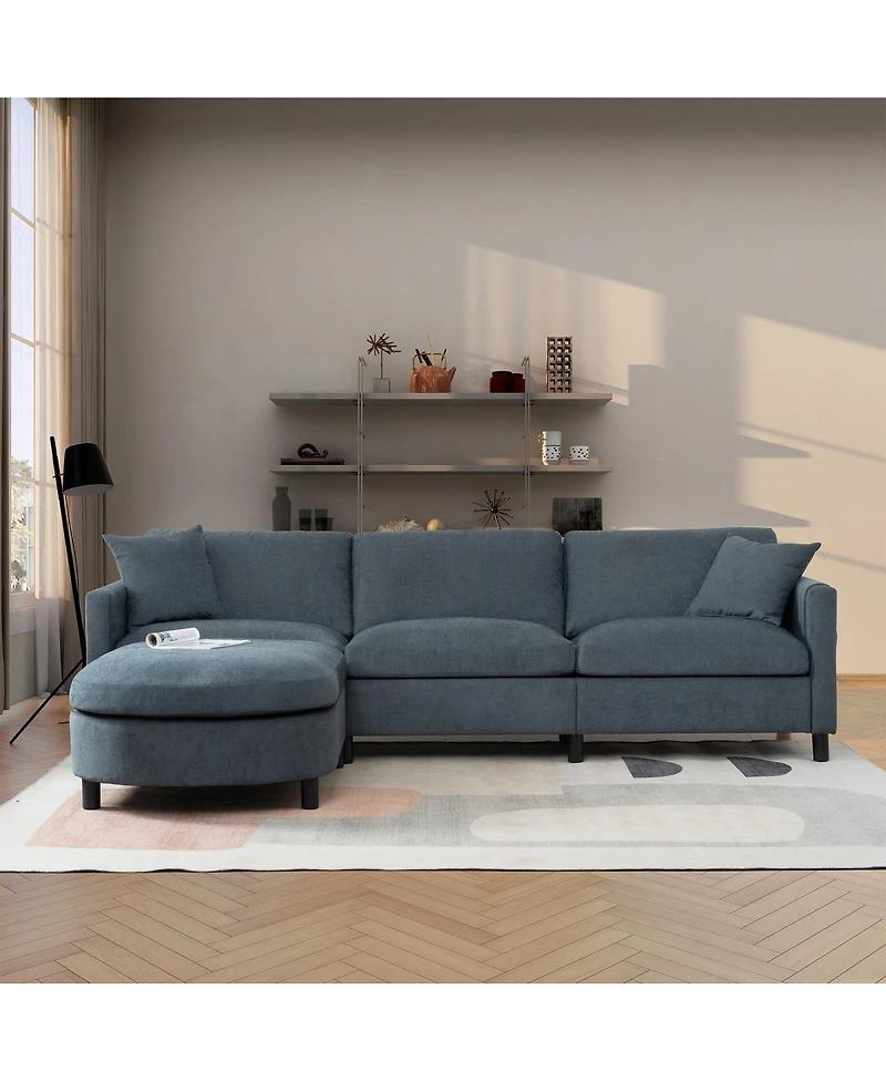 Streamdale Furniture Streamdale Sectional Sofa with Ottoman and Removable Cushions