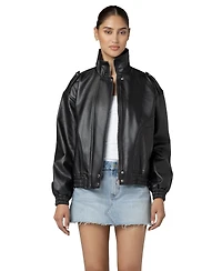 Blank Nyc Women's Funnel Collar Bomber Jacket