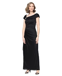 Alex Evenings Women's Glittered Ruched Gown