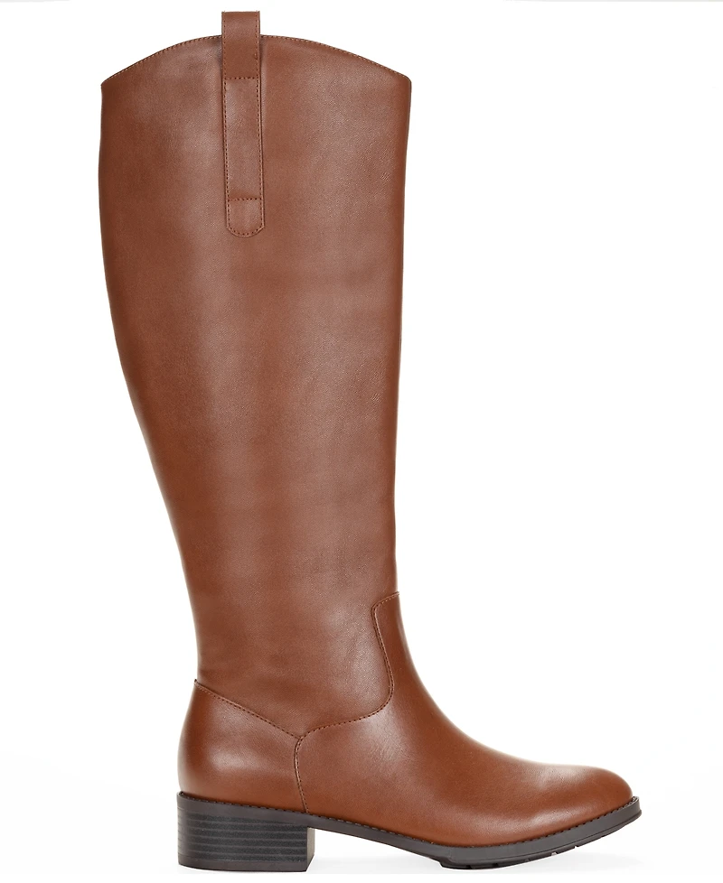 Style & Co Women's Valoraa Round Toe Full-Zip Riding Boots