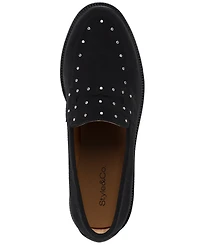 Style & Co Women's Ammber Round Toe Block Heel Loafers, Macy's Exclusive