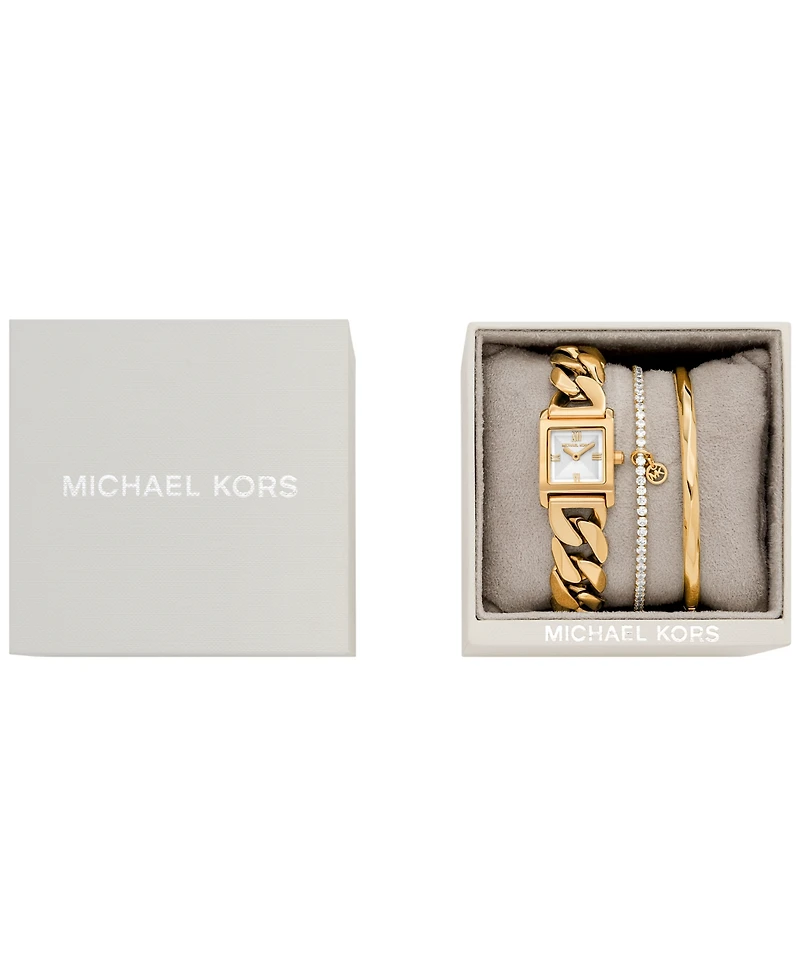 Michael Michael Kors Women's Georgie Two-Hand Gold-Tone Stainless Steel Watch 19mm