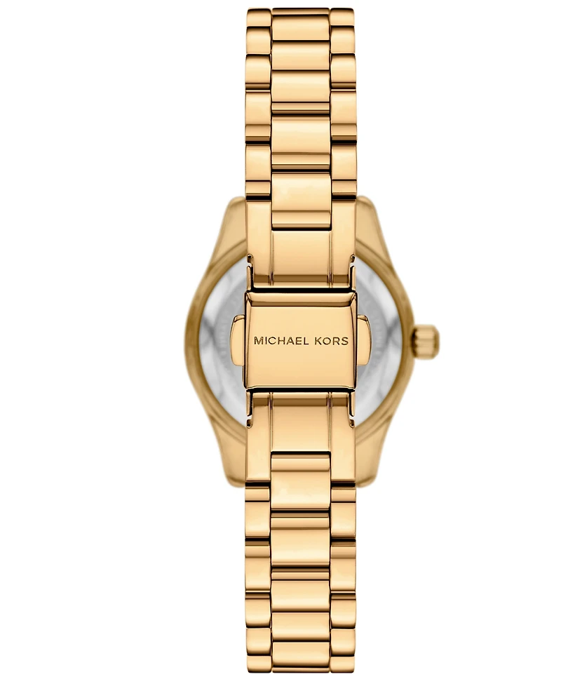 Michael Michael Kors Women's Lexington Three-Hand Gold-Tone Stainless Steel Watch 26mm