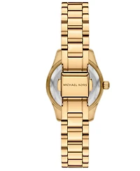 Michael Michael Kors Women's Lexington Three-Hand Gold-Tone Stainless Steel Watch 26mm