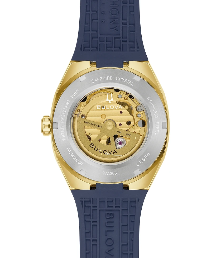Bulova Men's Automatic Marc Anthony Hnbr Rubber Watch 40.5mm