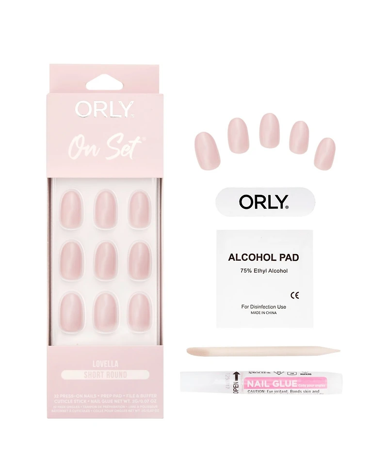 Orly Lovella On Set Short Round Press-On Nail Set