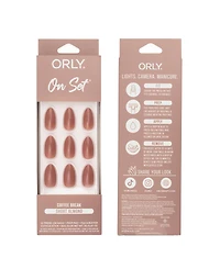 Orly Coffee Break On Set Short Almond Press-On Nail Set