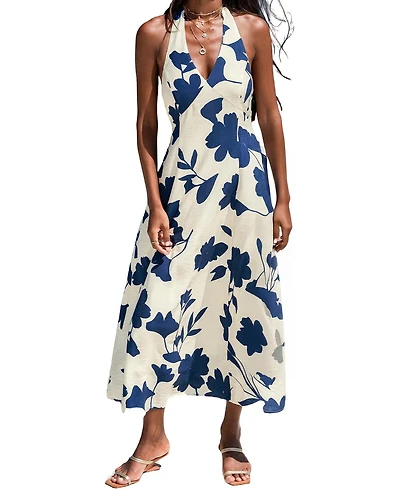 Cupshe Women's Just the Beginning Floral Maxi Beach Dress
