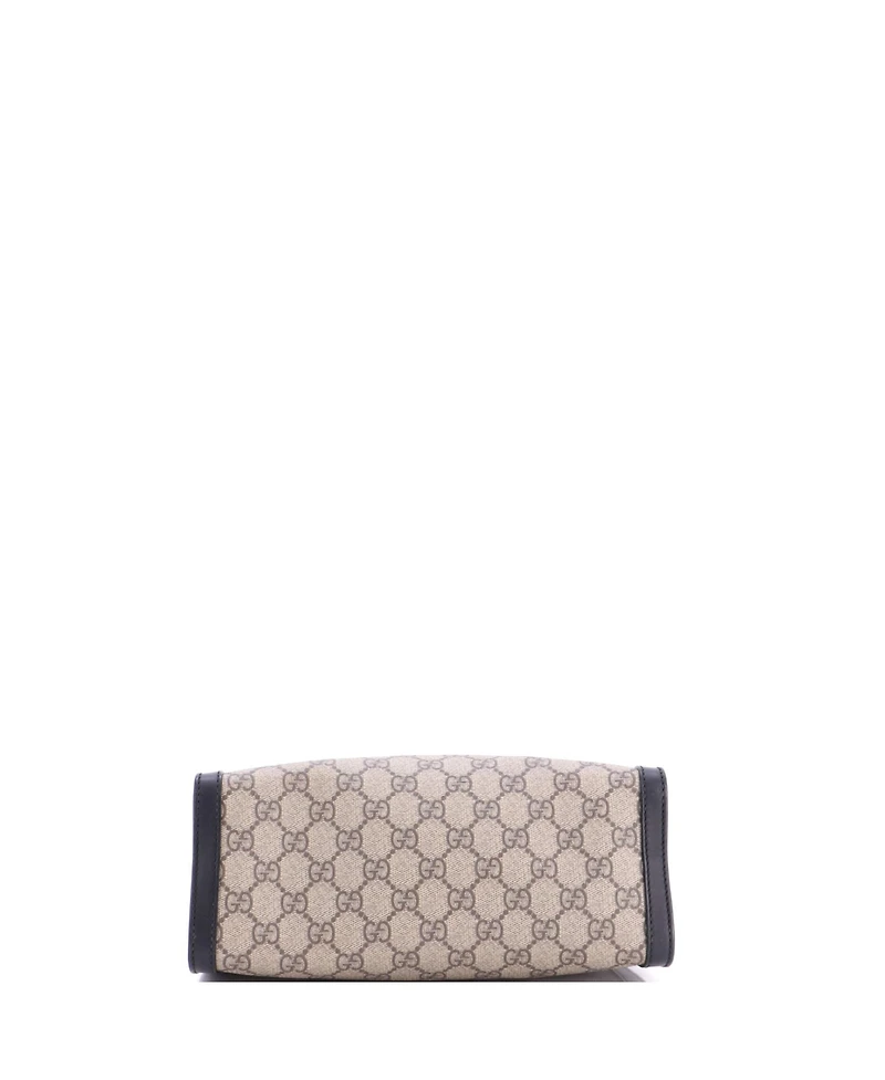 Pre-Owned Gucci Small Padlock Chain Tote Gg Coated Canvas with Leather