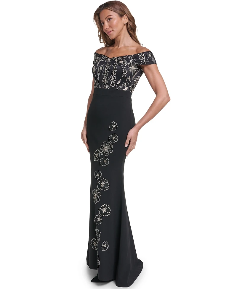 Eliza J Women's Off-The-Shoulder Formal Dress