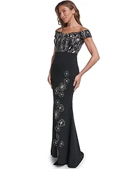 Eliza J Women's Off-The-Shoulder Formal Dress