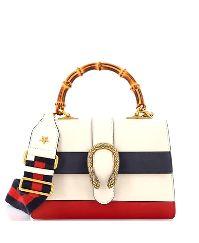 Pre-Owned Gucci Medium Dionysus Bamboo Top Handle Bag Colorblock Leather