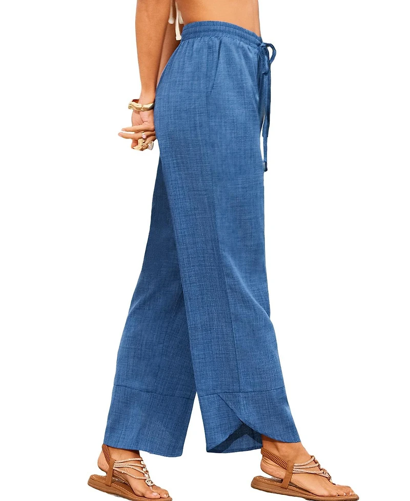 Cupshe Women's Big Step Blue Pants