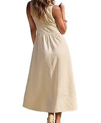 Cupshe Women's Time Will Tell Striped Maxi Beach Dress