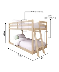 Grain & Grove Bear Plywood Twin/Twin Low Bunk