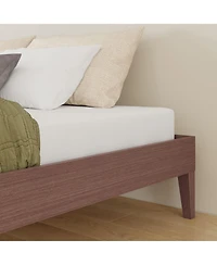 Grain & Grove Bear Platform Bed Oak Embossed