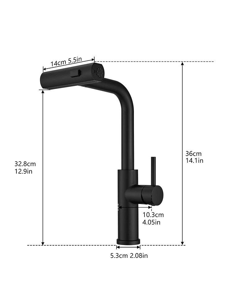 Phying Kitchen Sink Faucet, Kitchen Faucets with Pull out Sprayer,Kitchen Bar Faucet Single Hole Faucet
