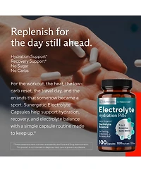 Sunergetic Electrolyte Capsules with Potassium, Magnesium, Calcium and Sodium, Keto-Friendly, Vegetarian, 100 Count