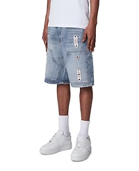 mnml Men's Double Western Jewel Denim Shorts