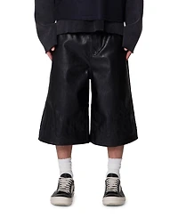 mnml Men's Ultra Baggy Leather Flame Shorts