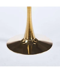 Streamdale Furniture 24-Inch Square Tulip Dining Table with Gold Pedestal Base
