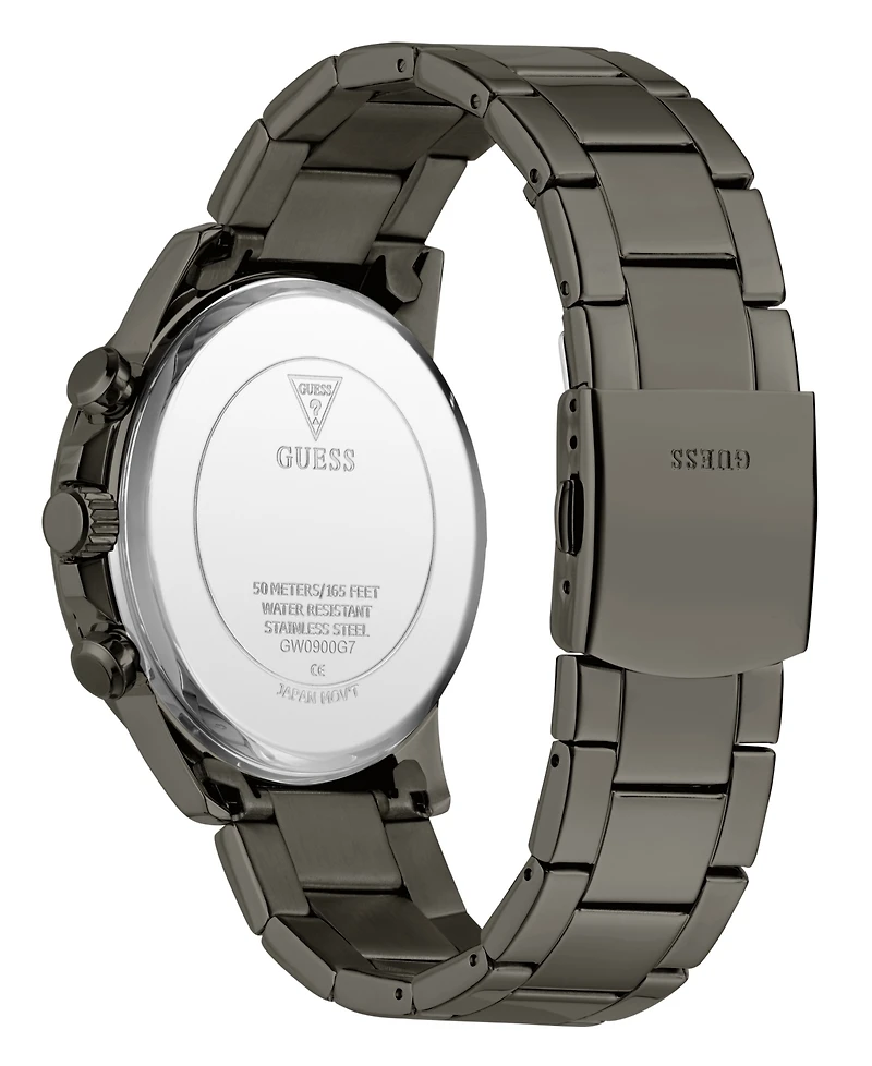 Guess Men's Quartz Gunmetal Stainless Steel Watch 44mm