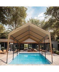 Streamdale Furniture 12x20Feet Heavy Duty Outdoor Portable Garage Ventilated Canopy Carports