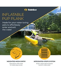 Solstice Original Inflatable Pup Plank Dog Float Floating Ramp Ladder for Pools