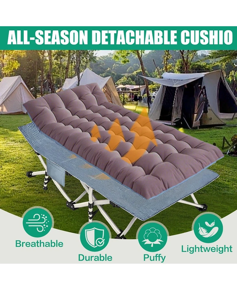 Aofar 2 Pack Camping Cot Folding Bed Portable Sleep Mattress Carry Bag