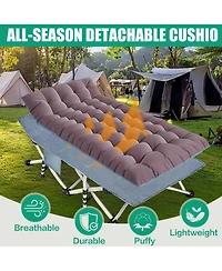 Aofar 2 Pack Camping Cot Folding Bed Portable Sleep Mattress Carry Bag