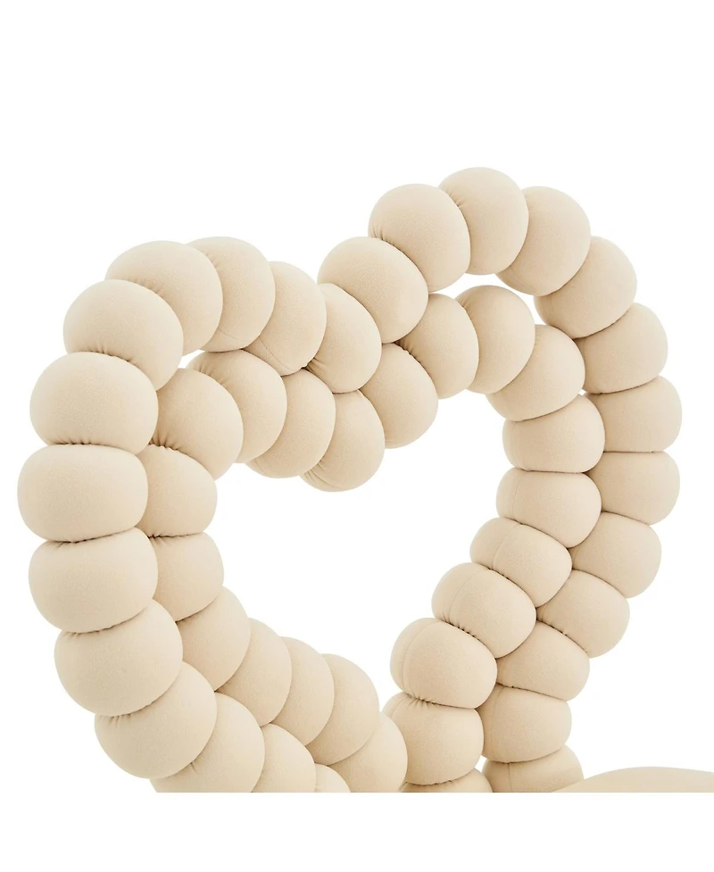 Streamdale Furniture Heart Bubble Tufted Velvet Accent Chair with Metal Frame