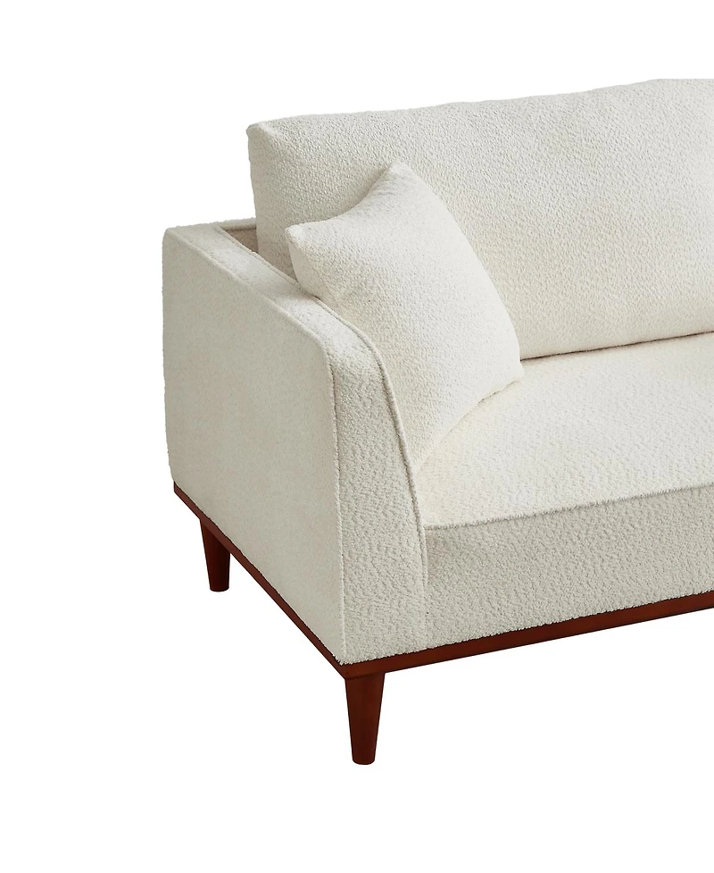 Streamdale Furniture Upholstered Chaise Lounge and Stool for Living Room Bedroom