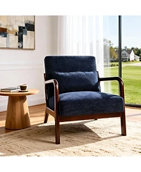 Streamdale Furniture Mid Century Modern Armchair with Solid Wood Frame
