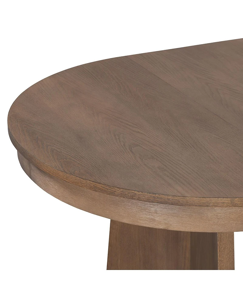 Streamdale Furniture 5-Piece Extendable Round Dining Table Set with 4 Upholstered Chairs