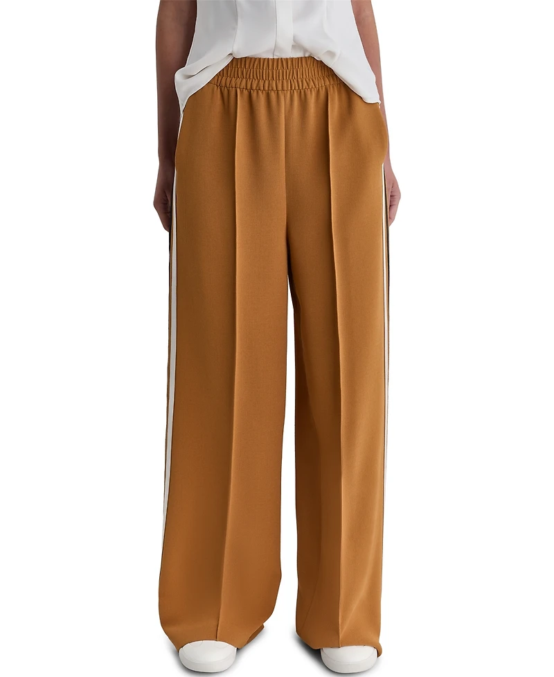 Bcbg Women's Mid-Rise Solid Wide-Leg Track Pants