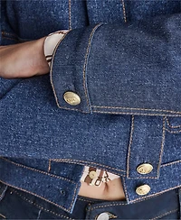 Bcbg Women's Denim Trucket Cropped Jacket