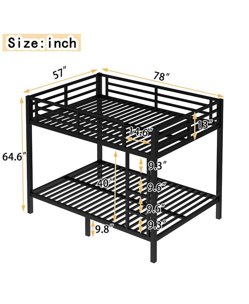 Streamdale Furniture Metal Full Over Full Bunk Bed