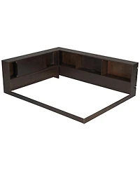 Streamdale Furniture Wood Daybed with Storage Shelves, Usb and Led