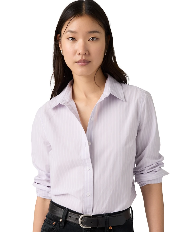 Levi's Women's Carlile Classic Poplin Long-Sleeve Shirt