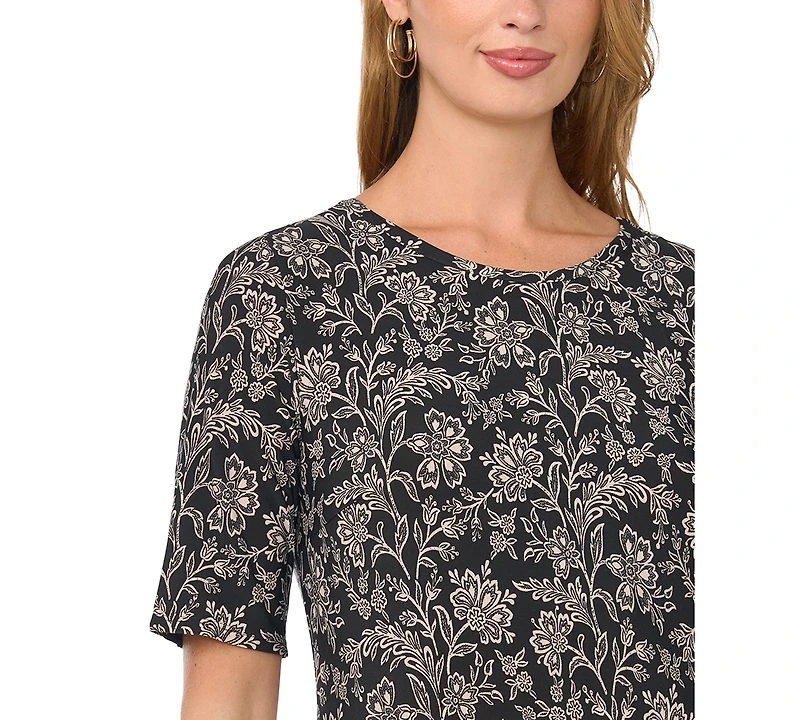 Vince Camuto Women's Crewneck 3/4-Sleeve Dress