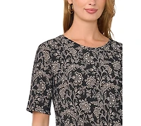 Vince Camuto Women's Crewneck 3/4-Sleeve Dress