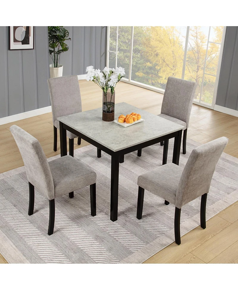 Streamdale Furniture Set of 4 Padded Dining Chairs for Kitchen and Dining Room