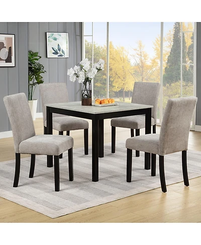 Streamdale Furniture Set of 4 Padded Dining Chairs for Kitchen and Dining Room